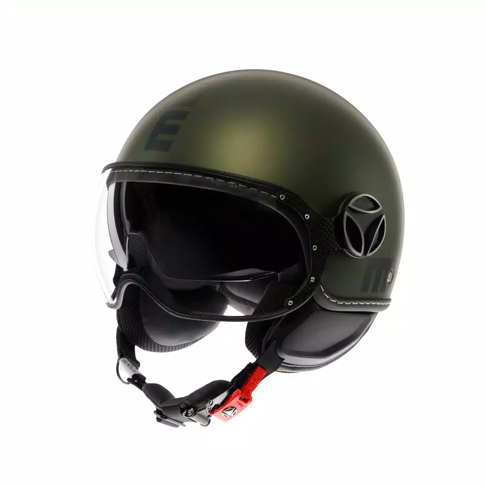 MOMODESIGN FGTR EVO MATT GREEN / BLACK - JET HELMET WITH DUAL VISOR E2206 -  - 1