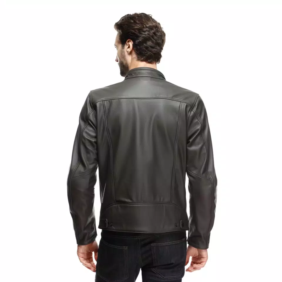 FULCRO - MEN'S MOTORCYCLE LEATHER JACKET - DARK-BROWN - 6