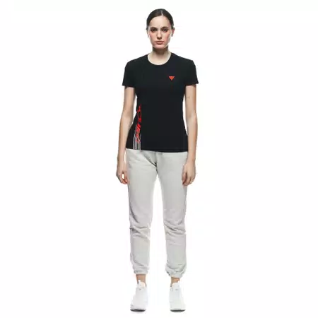 DAINESE LOGO - WOMEN'S T-SHIRT - BLACK/FLUO-RED - 3