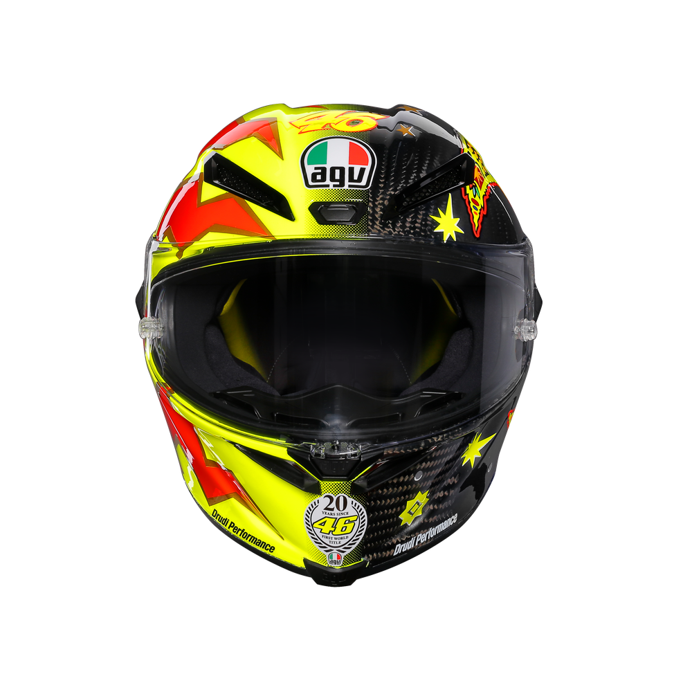 Motorcycle racing helmet Pista Gp R Agv E05 Lim.Ed.Plk Rossi 20Years Carbon Caschi AGV Dainese Official Shop