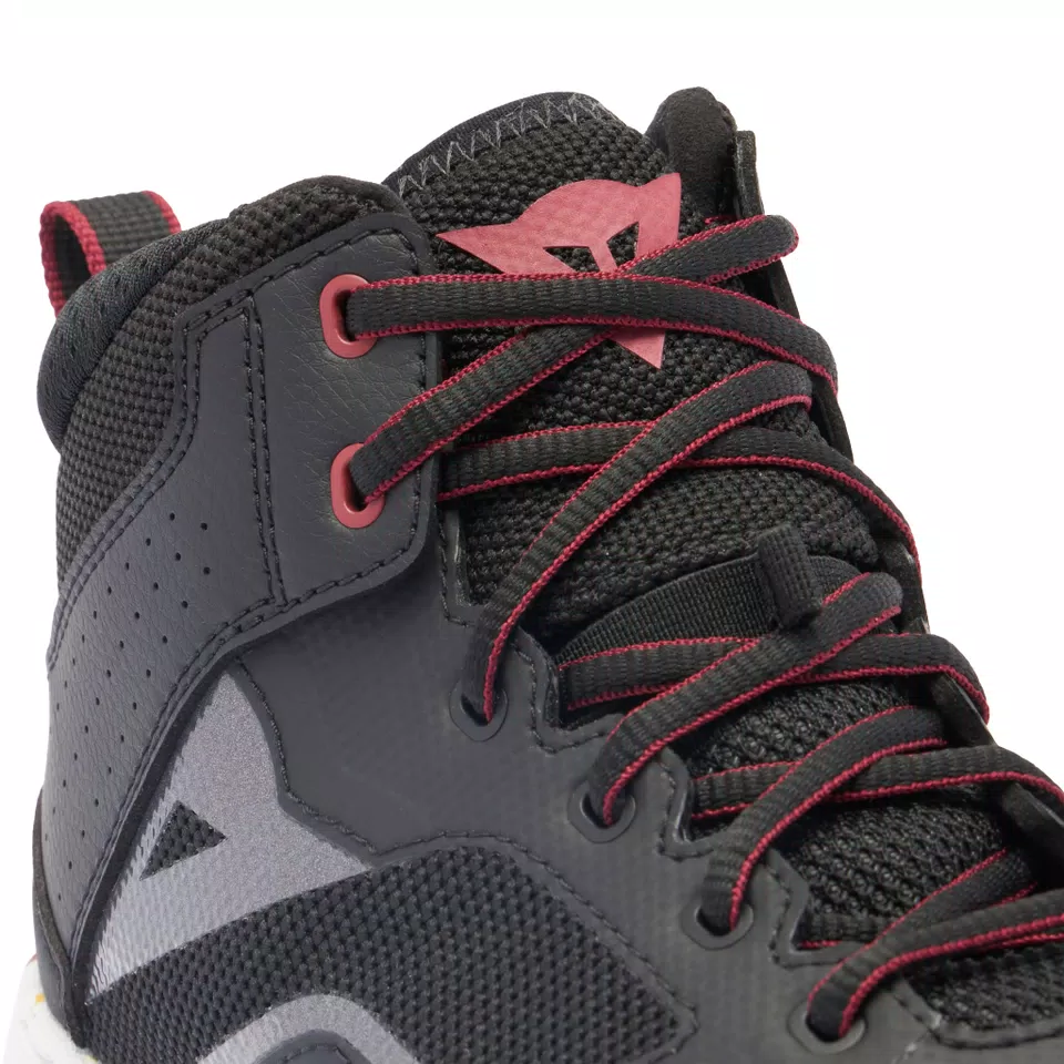 SUBURB AIR - WOMEN'S SUMMER MOTORCYCLE SHOES IN FABRIC - BLACK/WHITE/APPLE BUTTER - 5