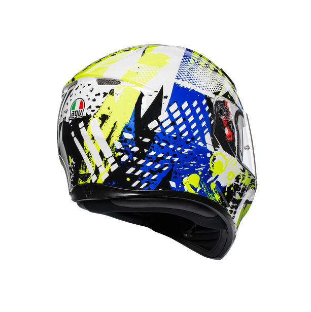 AGV AGV Helmet Integral K-3 Sv Multi Pop With Pinlock White Blue Lime Size XL 