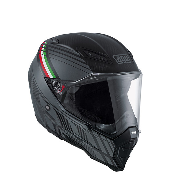 Moto Cross Enduro Helmet AGV AX-8 Naked Carbon Black Fury 