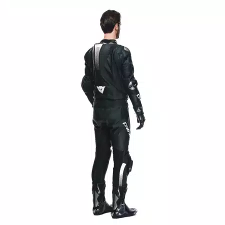 LAGUNA SECA 5 - MEN'S 2-PIECE MOTORCYCLE PERFORATED LEATHER SUIT - BLACK/BLACK/WHITE - 7