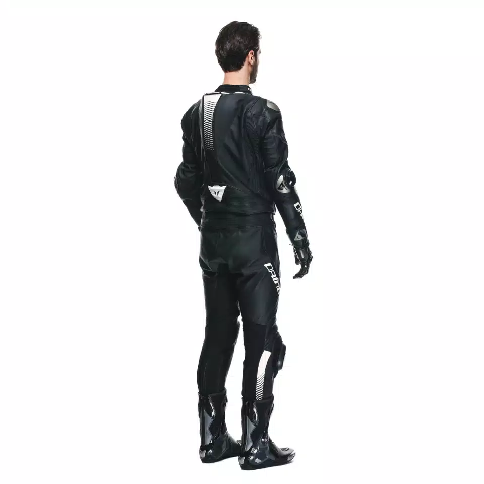 LAGUNA SECA 5 - TUTA MOTO DIVISIBILE IN PELLE PERFORATA UOMO - BLACK/BLACK/WHITE - 7