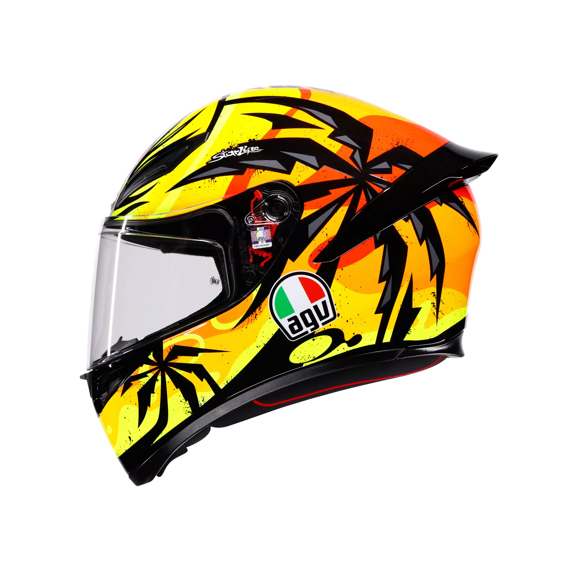 K1 S TROPICRUSH BLACK/ORANGE - MOTORBIKE FULL FACE HELMET DOT