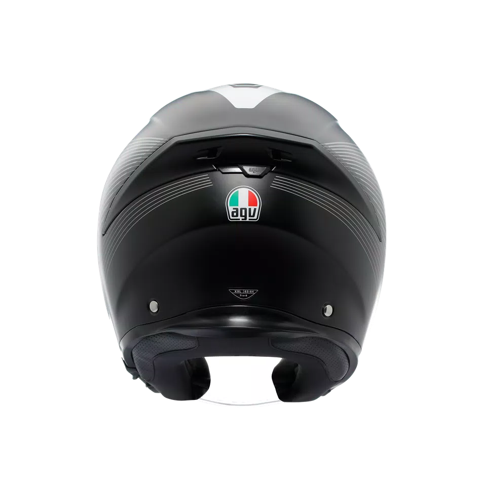 K5 JET EVO CONTROL MATT BLACK/WHITE - MOTORBIKE OPEN FACE HELMET E2206 -  - 5