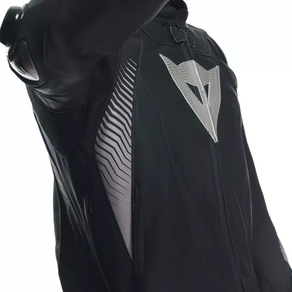 SUPER SPEED 4 LEATHER JACKET BLACK MATT CHARCOAL GRAY Dainese