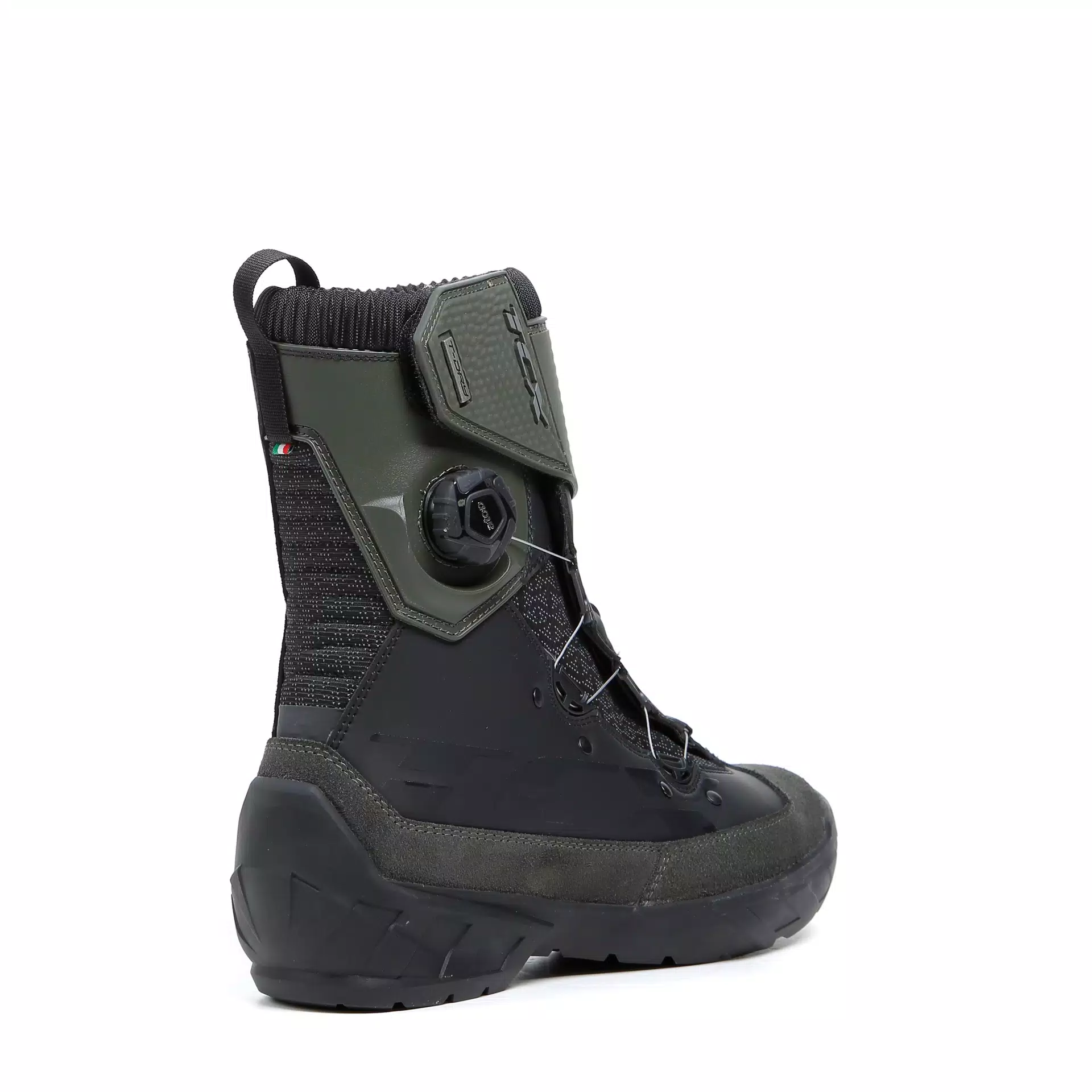 INFINITY 3 WP MEN'S WATERPROOF MOTORCYCLE BOOTS - BLACK/MILITARY GREEN