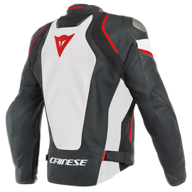 RACING 3 D-AIR LEATHER JACKET BLACK/WHITE/LAVA-RED- D-air