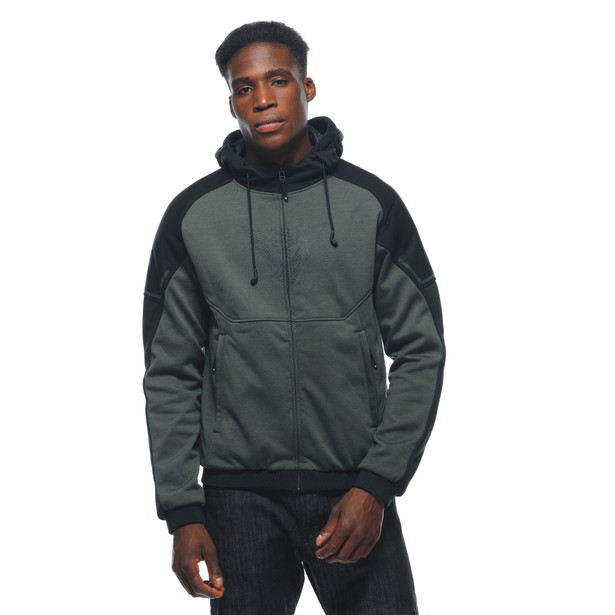 daemon-x-safety-hoodie-giacca-moto-in-tessuto-uomo-green-black image number 4
