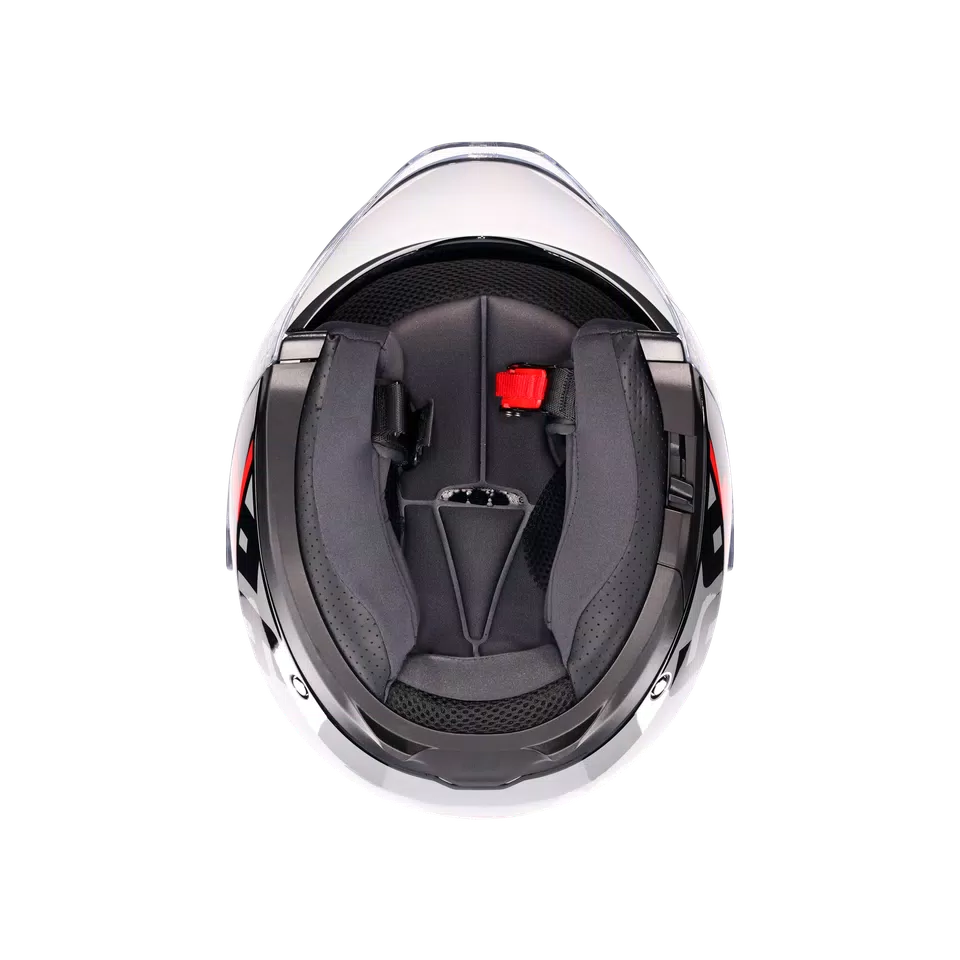IRIDES MOTORBIKE OPEN FACE HELMET E2206 - VALENZA MATT GREY/BLACK/RED -  - 8