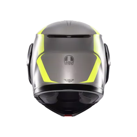 STREETMODULAR RESIA MATT GREY/BLACK/YEL FLUO - MOTORBIKE FLIP UP HELMET E2206 -  - 5