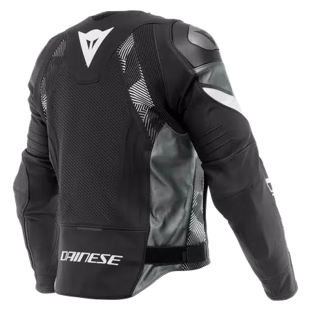 AVRO 5 - HEREN GEPERFOREERD LEREN MOTORFIETSJAS - BLACK/WHITE/ANTHRACITE - 2