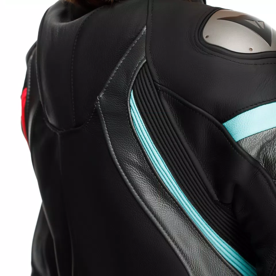 FULMINEA - TUTA MOTO IN PELLE DIVISIBILE DONNA - BLACK/ANTHRACITE/WHITE - 14