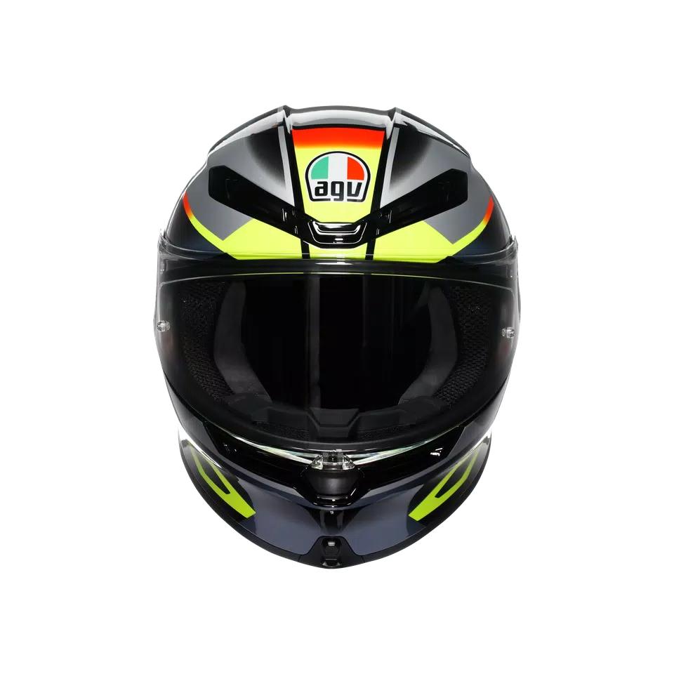 K6 S ERAZER BLACK/RED/YELLOW FLUO - MOTORBIKE FULL FACE HELMET DOT (E2206) -  - 2