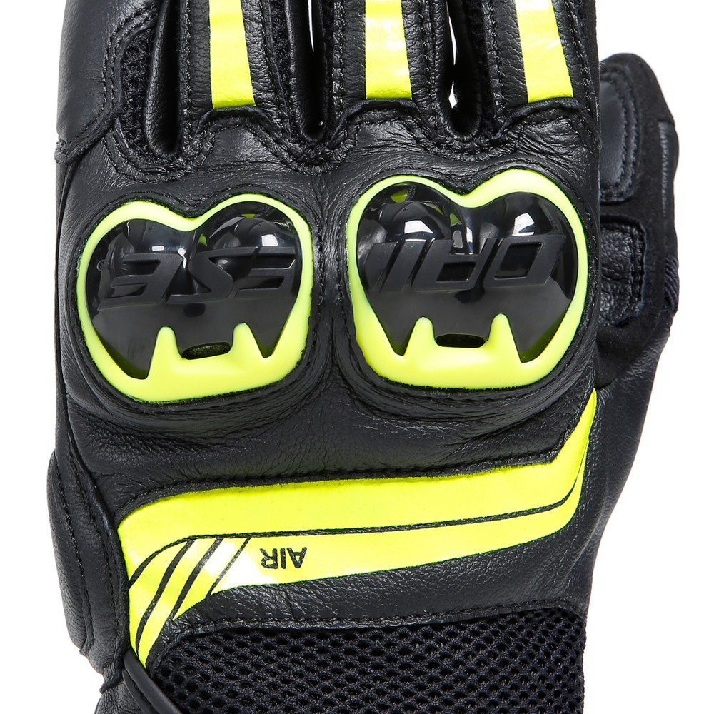 mig-3-unisex-leather-gloves-black-fluo-yellow image number 4