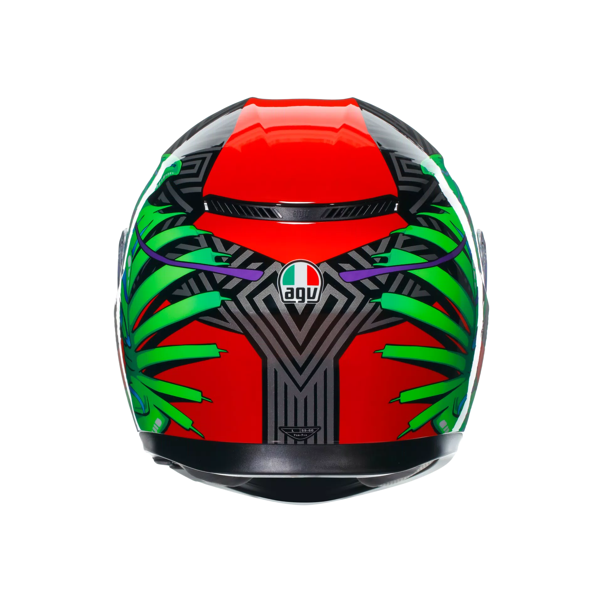 K3 KAMALEON BLACK/RED/GREEN - MOTORRAD INTEGRAL-HELM E2206
