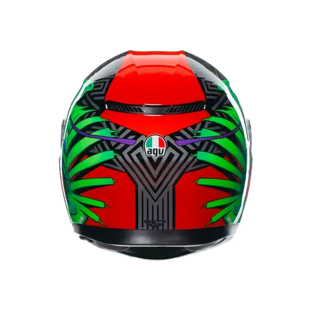 K3 KAMALEON BLACK/RED/GREEN - CASCO MOTO INTEGRAL E2206 -  - 5