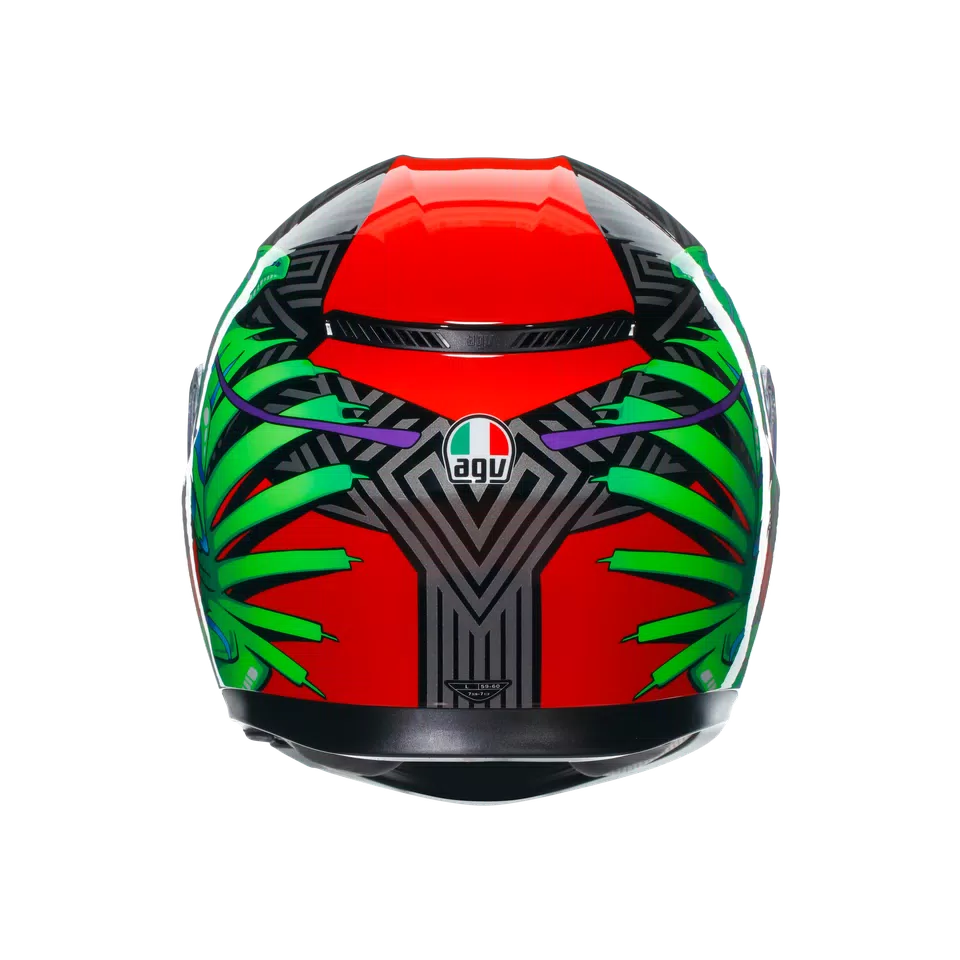 K3 KAMALEON BLACK/RED/GREEN - MOTORRAD INTEGRAL-HELM E2206 -  - 5
