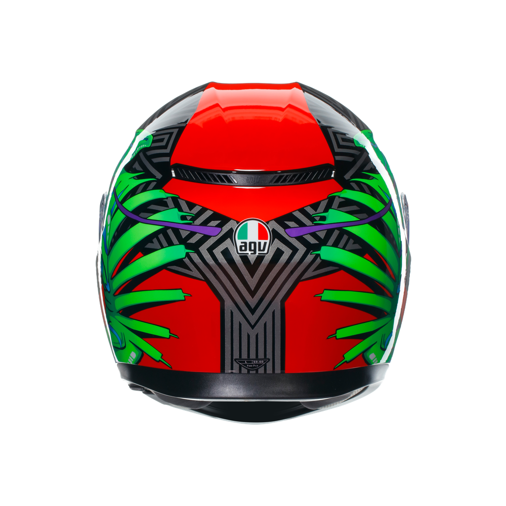 K3 KAMALEON BLACK/RED/GREEN - MOTORBIKE FULL FACE HELMET E2206 | Dainese