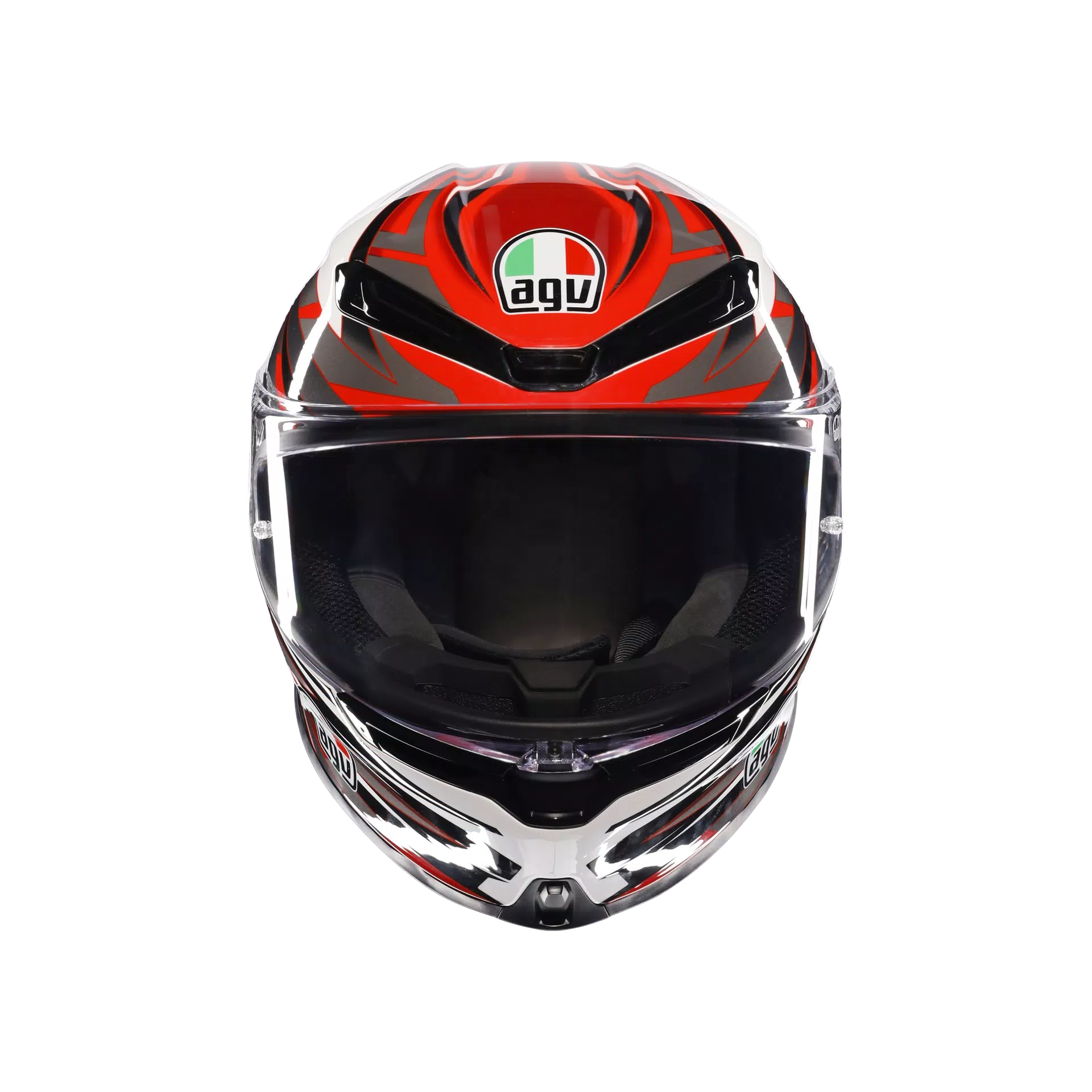 K6 S REEVAL WHITE/RED/GREY - CASQUE MOTO INT&Eacute;GRAL E2206