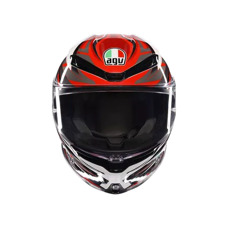 K6 S REEVAL WHITE/RED/GREY - MOTORBIKE FULL FACE HELMET E2206 -  - 2
