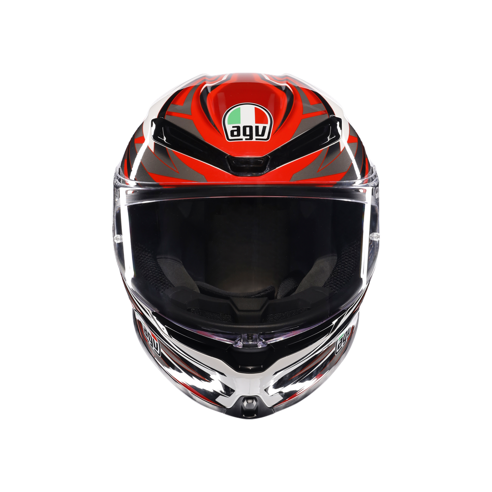 k6-s-reeval-white-red-grey-motorbike-full-face-helmet-e2206 image number 1