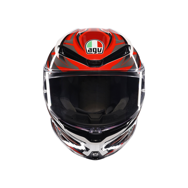 k6-s-reeval-white-red-grey-casco-moto-integrale-e2206 image number 1