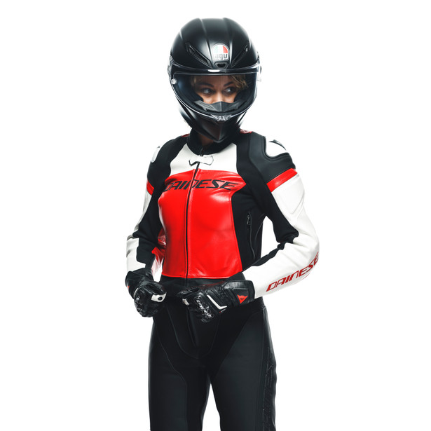 mirage-lady-leather-2pcs-suit-black-lava-red-white image number 29