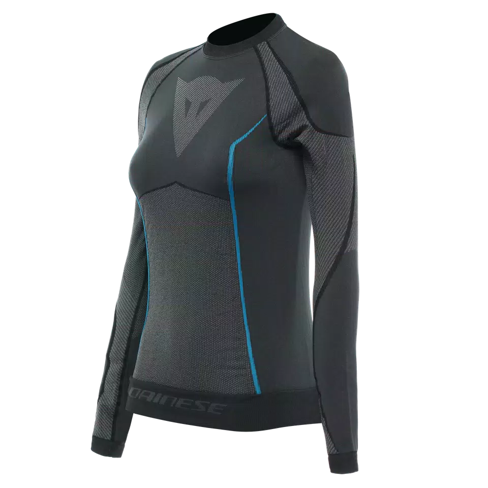 CAMISETA TÉCNICA MOTO MUJER - BLACK/BLUE - 1