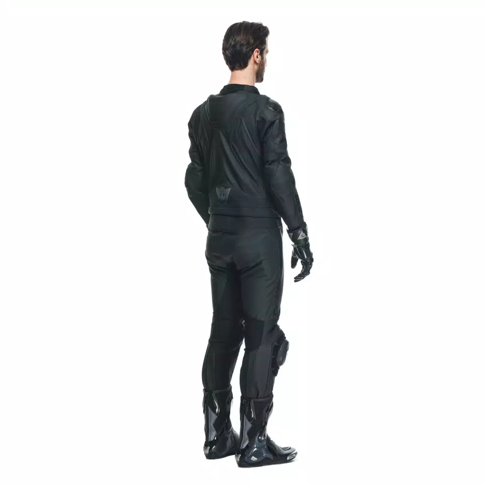 Black leather suit deals