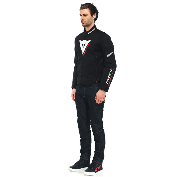 veloce-d-dry-giacca-moto-impermeabile-uomo-black-white-lava-red image number 3