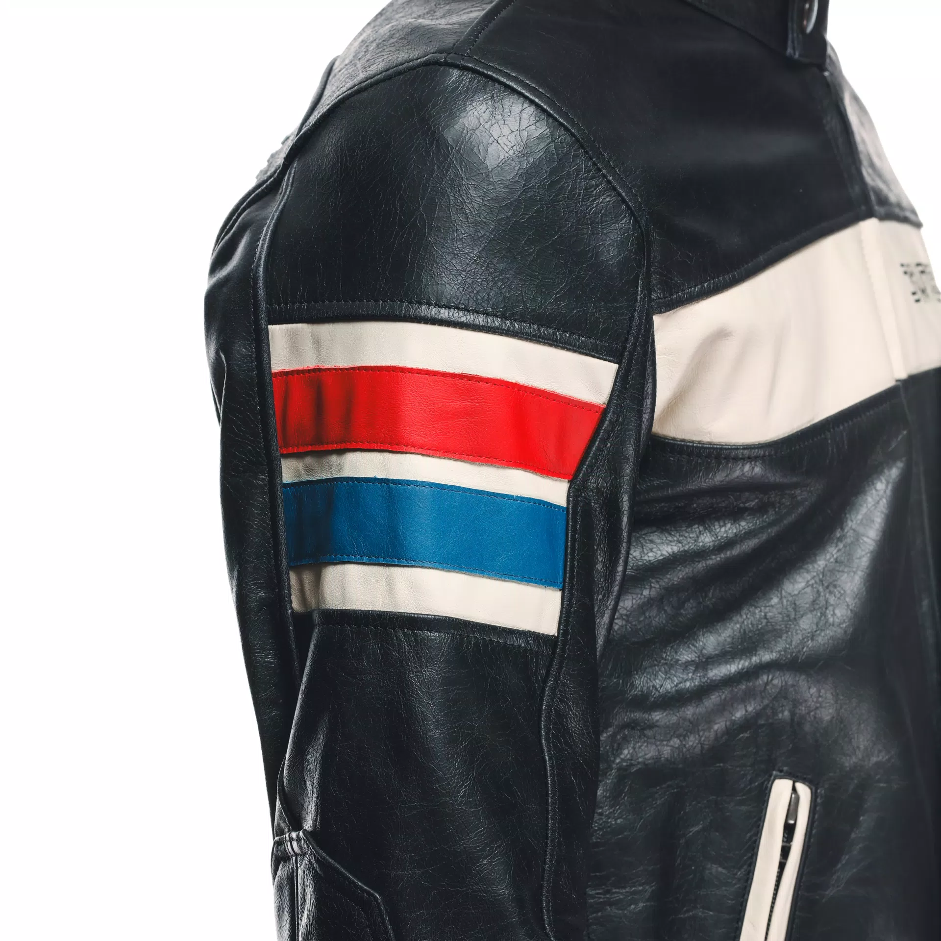 HF D1 - MEN'S MOTORCYCLE LEATHER JACKET | BLACK/RED/BLUE | Dainese