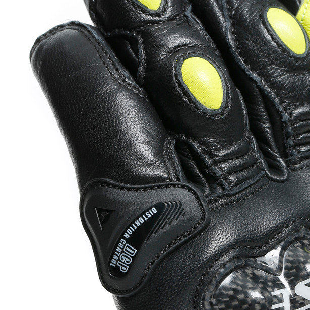 CARBON 3 LONG GLOVES BLACK/FLUO-YELLOW/WHITE- Leather