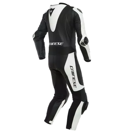LAGUNA SECA 5 - MEN'S 1-PIECE MOTORCYCLE PERFORATED LEATHER SUIT (SHORT/TALL) - BLACK/WHITE - 2