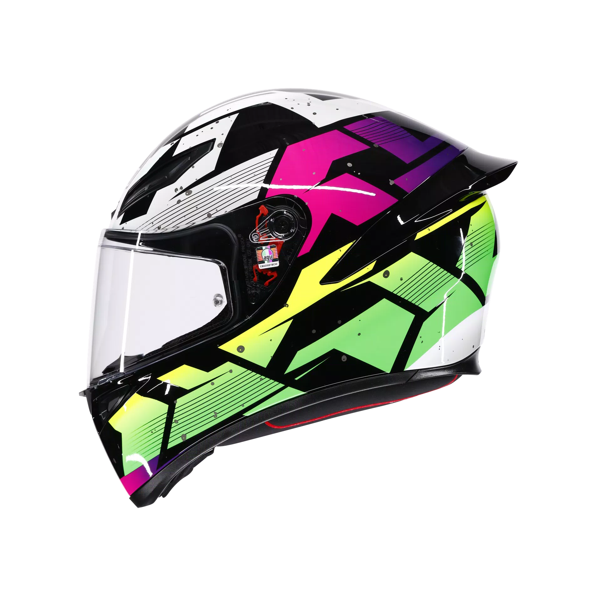K1 S PUNKPULSE BLACK/PURPLE/LIME - MOTORBIKE FULL FACE HELMET DOT (E2206)