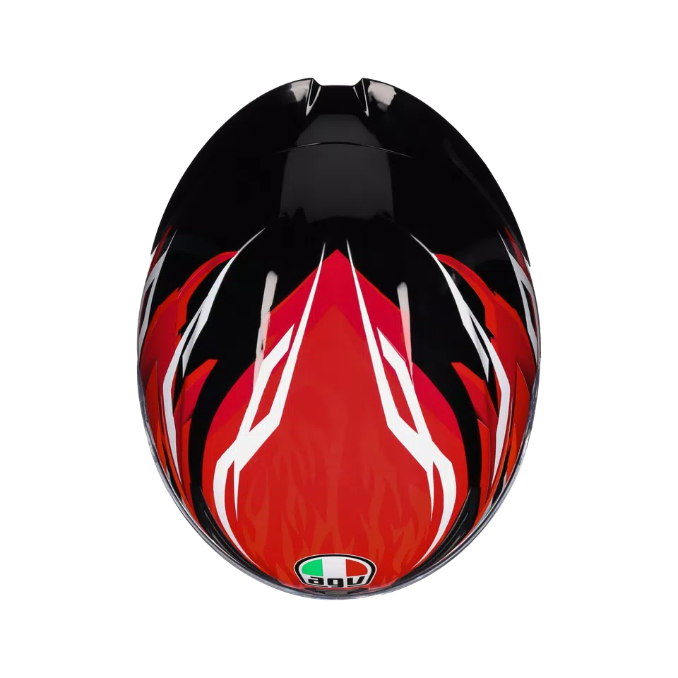 K1 S LION BLACK/RED/WHITE - MOTORBIKE FULL FACE HELMET DOT (E2206) -  - 7