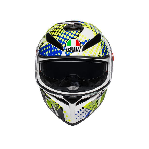AGV AGV Helmet Integral K-3 Sv Multi Pop With Pinlock White Blue Lime Size XXL 