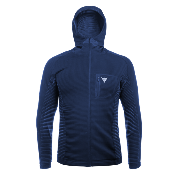 AWA MID HOODED FULL ZIP MAN BLACK-IRIS- Unterwäsche