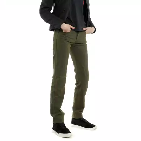 CASUAL REGULAR - WOMEN'S MOTORCYCLE PANTS IN FABRIC - OLIVE - 5