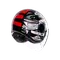 ETERES HISTORY MATT BLACK/WHITE/RED - CASQUE MOTO JET E2206