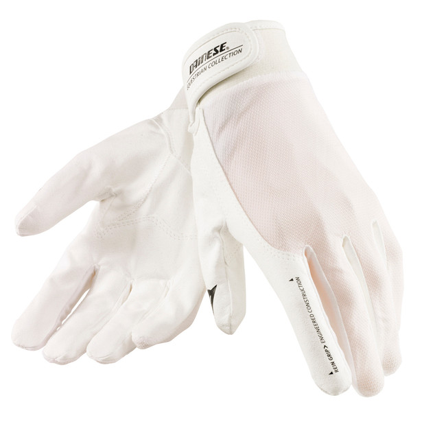 white riding gloves