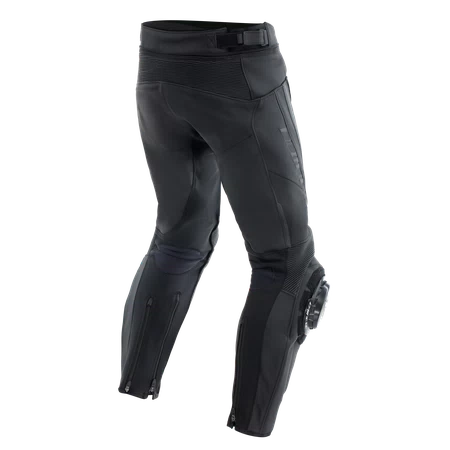 A-PRO Motorcycle Leather Pants – Black Sport Pants With CE Knee Protectors, Removable Armor, All-Season Travel Gear