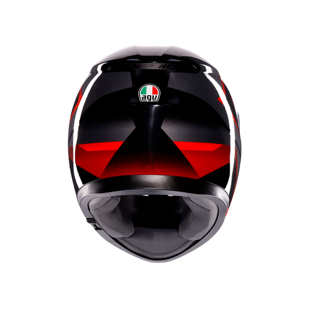 k3-striga-black-grey-red-motorbike-full-face-helmet-e2206 image number 4