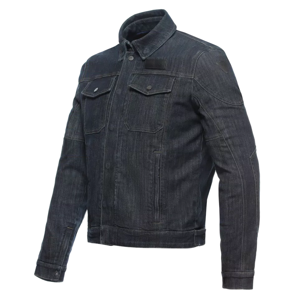 DENIM TEX - MEN'S MOTORCYCLE JACKET IN FABRIC - BLUE - 1