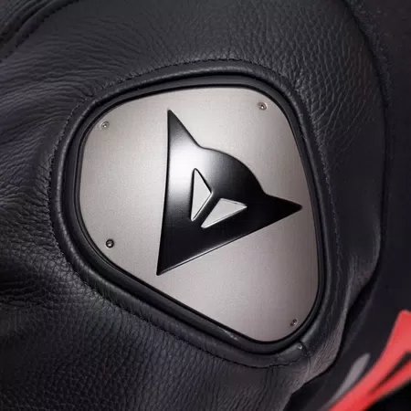 DEMON SPRINT - MEN'S ONE-PIECE PERFORATED LEATHER MOTORCYCLE SUIT - BLACK/BLACK/RED-LAVA - 5