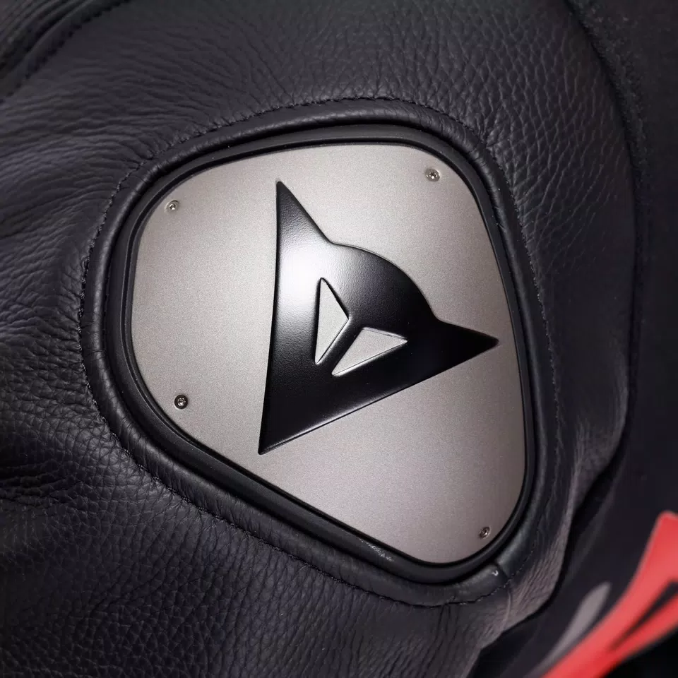 DEMON SPRINT - MONO DE MOTO DE UNA PIEZA EN PIEL PERFORADA HOMBRE - BLACK/BLACK/RED-LAVA - 5