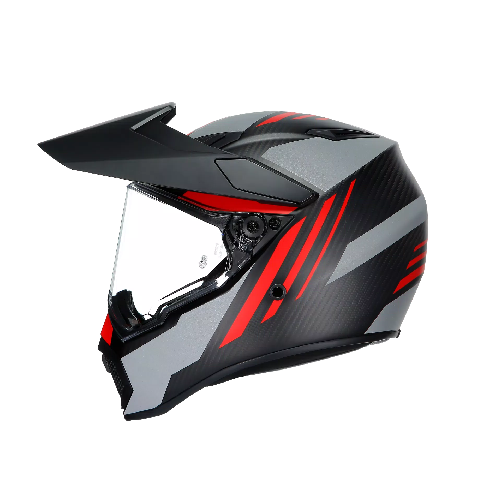 AX9 REFRACTIVE ADV MATT CARBON/RED - MOTORBIKE FULL FACE HELMET E2205