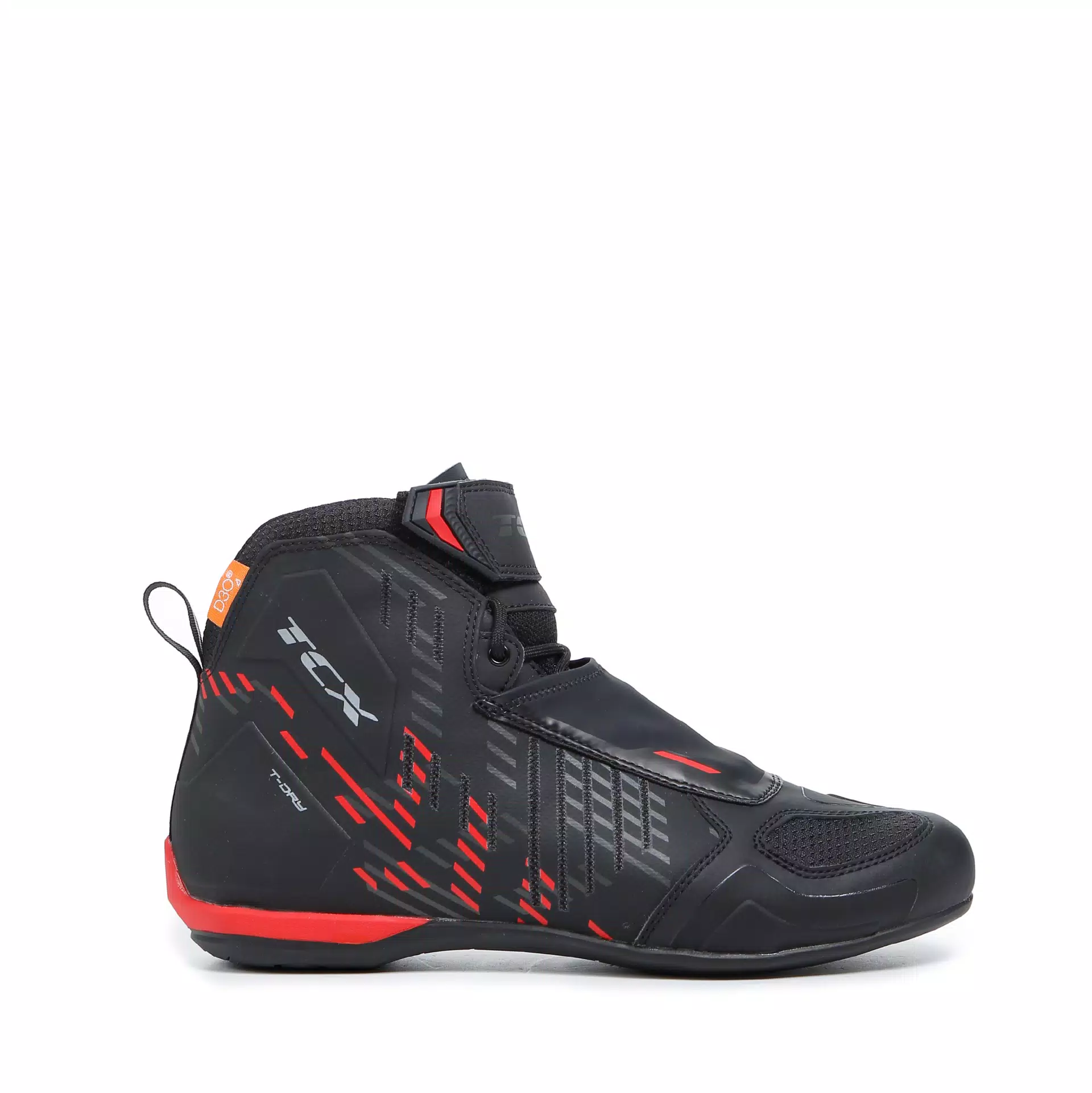 R04D WP WASSERFESTE MOTORRADSCHUHE HERREN - SCHWARZ/ROT